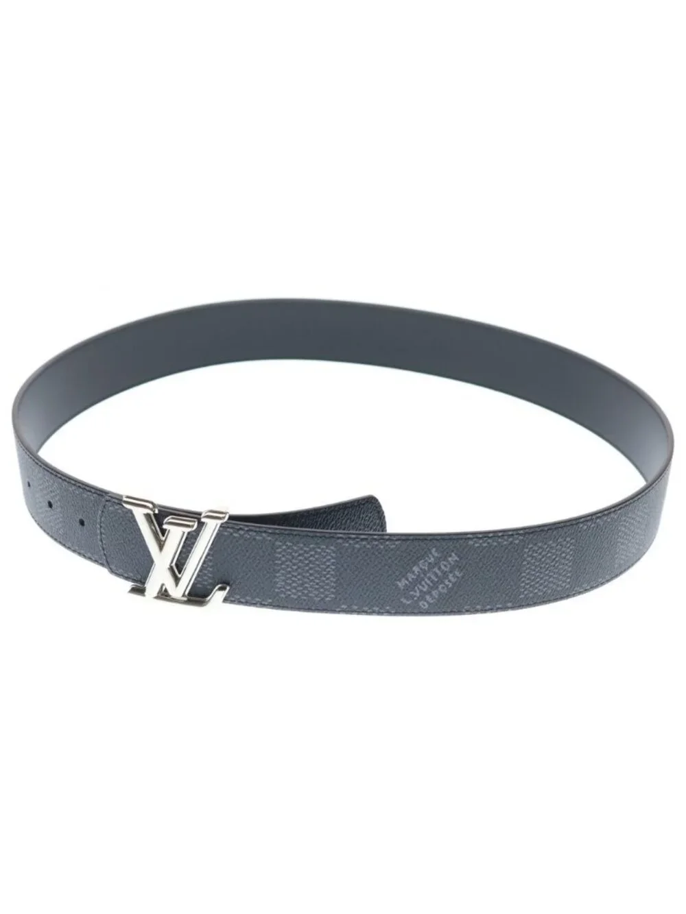 Louis Vuitton Damier Heritage LV Dimension 40 Reversible Leather Belt Silver
